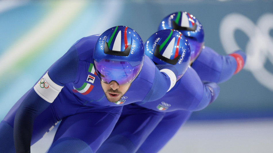 Milano Cortina: pattinaggio di velocit&agrave;, azzurri oro nell'inseguimento