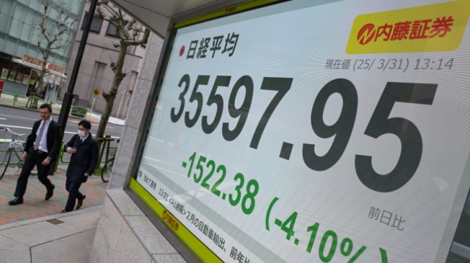 Japan leads hefty global stock market losses on tariff woes