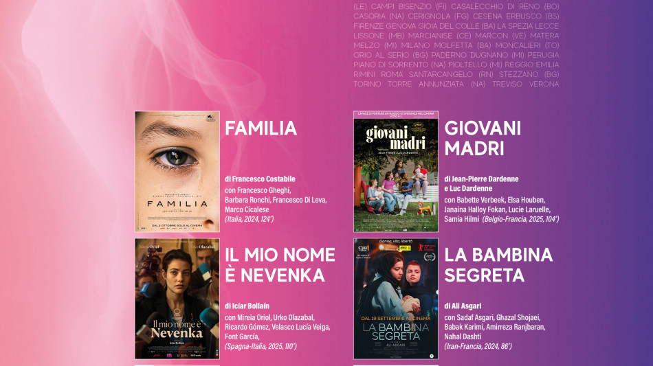 Love me tender, Familia, Sorry Baby, Giovani madri tra i film di 'Visioni rosa'