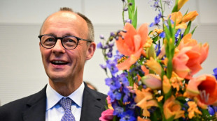 Geburtstagsempfang f&uuml;r Merz: Eine Strau&szlig;-Figur von S&ouml;der und Lob von Klingbeil