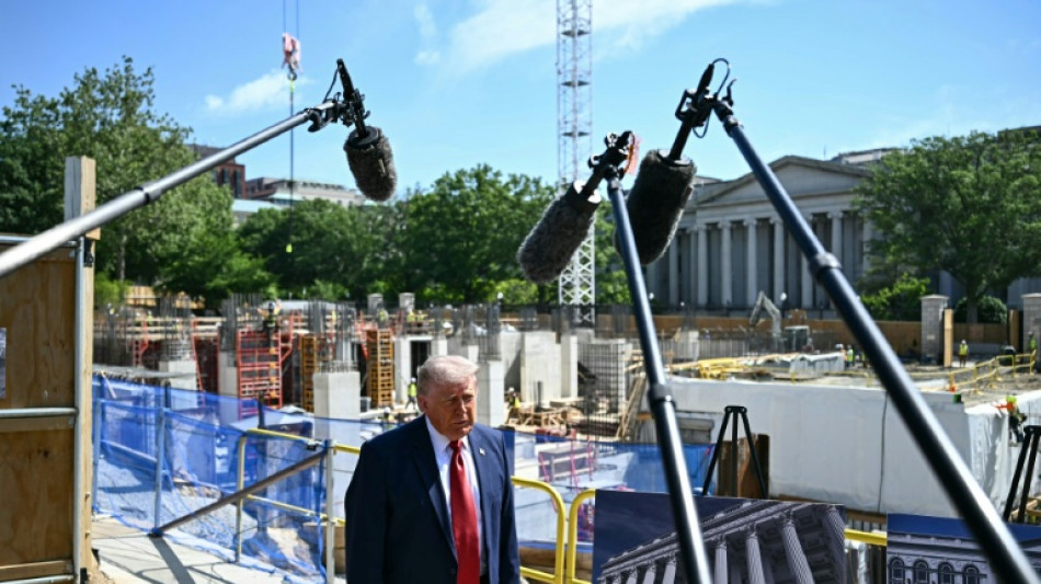 Trump shows off ballroom site with 'drone empire' planned for roof